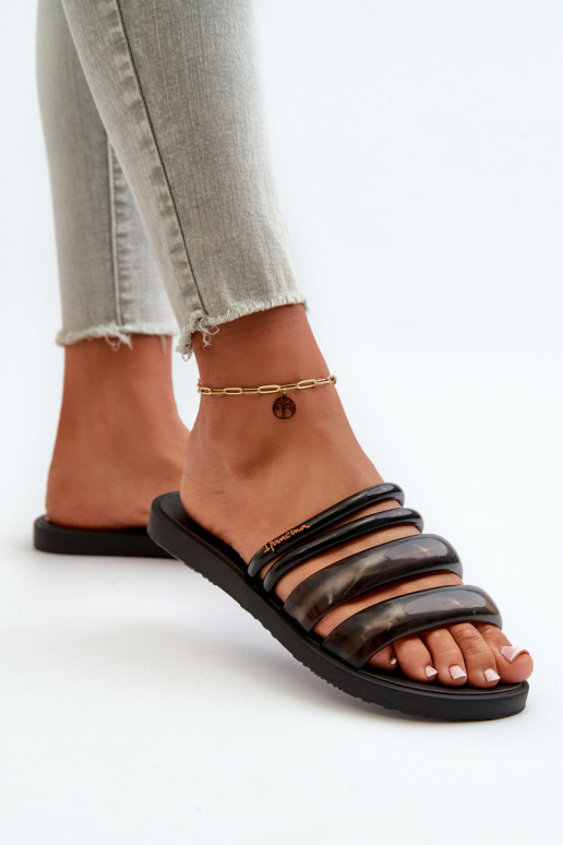 Pantofole piatte in gomma da donna 26727 Ipanema Puffer Tiras Fem colore nero Pantofole piatte in gomma da donna 26727 Ipanema Puffer Tiras Fem colore nero