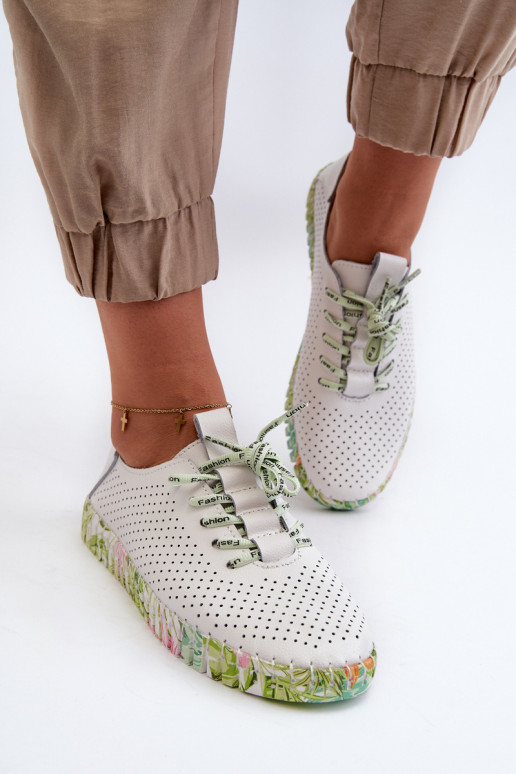 Scarpe Sznurowe in Farnalea bianca Scarpe Sznurowe in Farnalea bianca