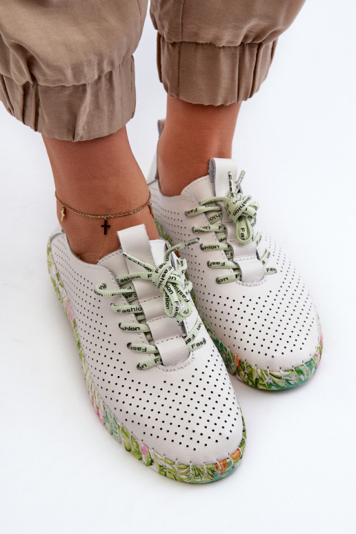 Scarpe Sznurowe in Farnalea bianca Scarpe Sznurowe in Farnalea bianca