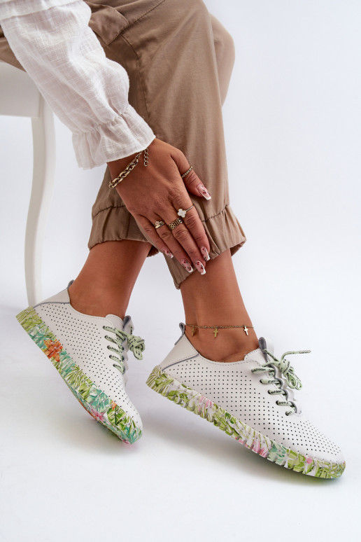 Scarpe Sznurowe in Farnalea bianca Scarpe Sznurowe in Farnalea bianca