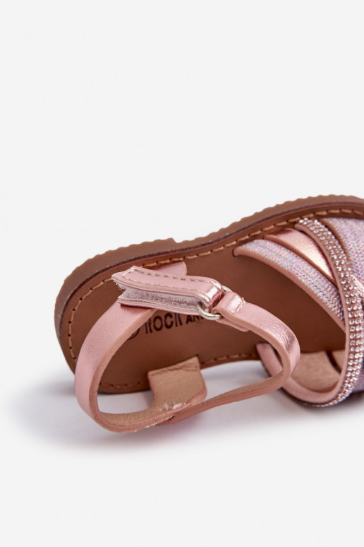 con lucentezza Sandali per bambini con chiusure adesive rosa Delphina con lucentezza Sandali per bambini con chiusure adesive rosa Delphina