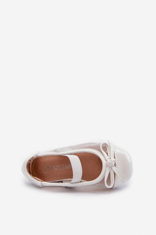 ballerine per bambini con nastri in colore bianco Jellema