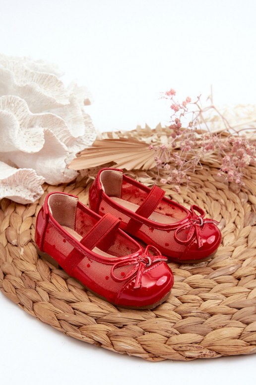 ballerine per bambini con nastri colore rosso Jellema ballerine per bambini con nastri colore rosso Jellema