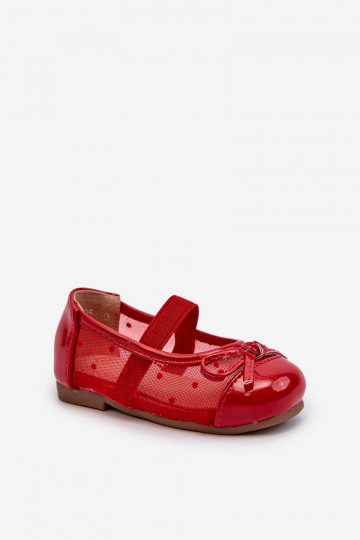 ballerine per bambini con nastri colore rosso Jellema 2