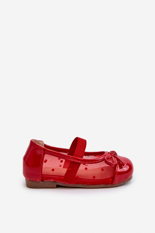 ballerine per bambini con nastri colore rosso Jellema