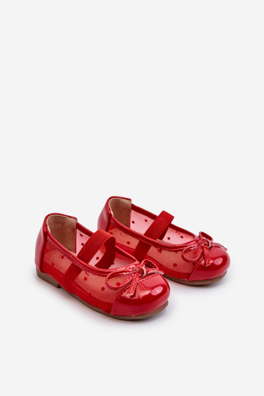 ballerine per bambini con nastri colore rosso Jellema