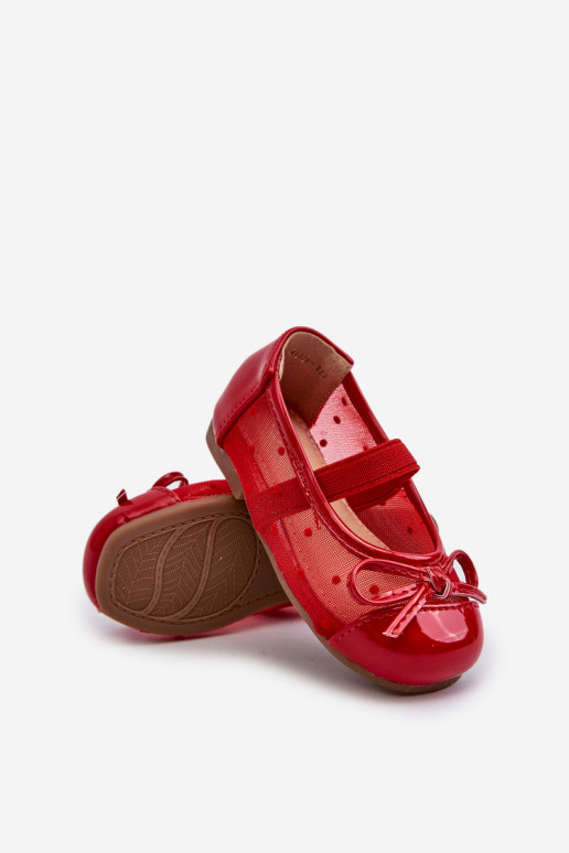 ballerine per bambini con nastri colore rosso Jellema