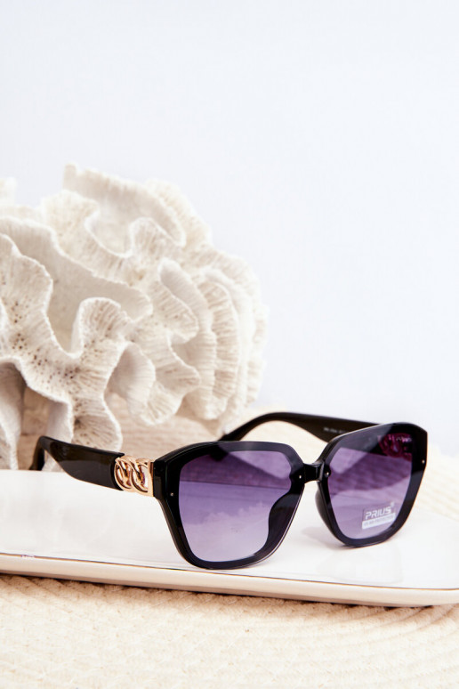 Occhiale da sole da donna Ze colore oro Detalem UV400 colore nero