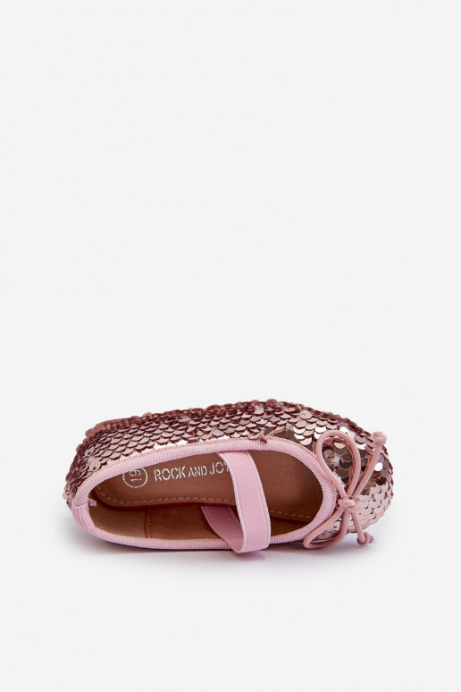 ballerine per bambini Ozdobione Pekinami colore rosa Weries ballerine per bambini Ozdobione Pekinami colore rosa Weries
