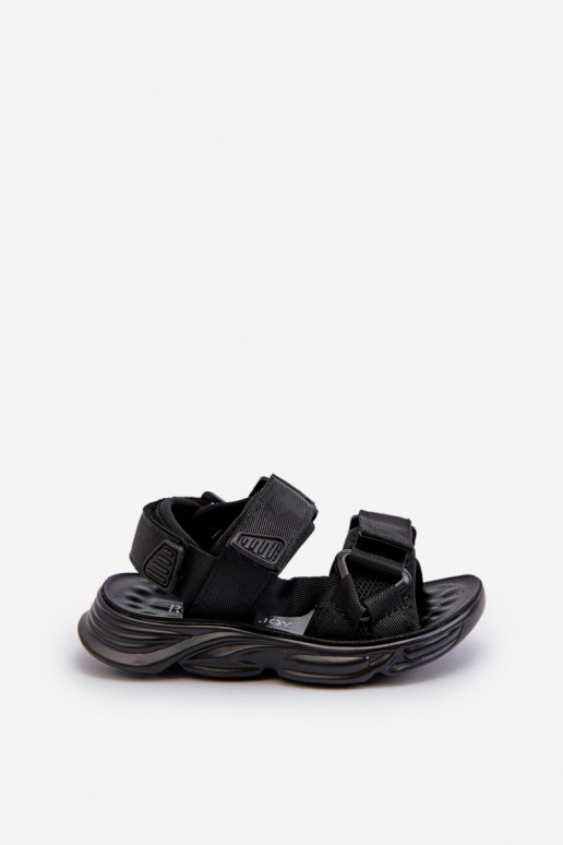 Sandali da bambino con chiusure adesive colore nero Orretta