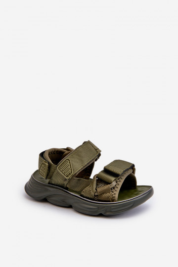 Sandali da bambino con chiusure adesive colore verde Orretta