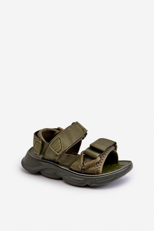 Sandali da bambino con chiusure adesive colore verde Orretta