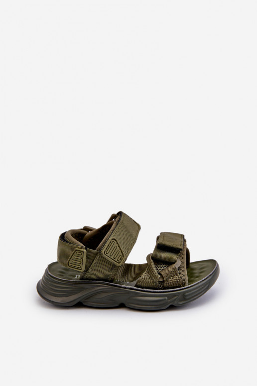 Sandali da bambino con chiusure adesive colore verde Orretta