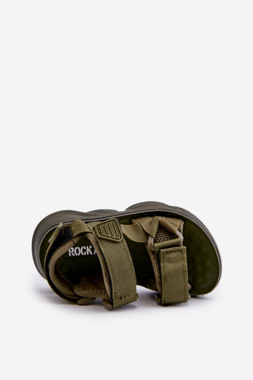 Sandali da bambino con chiusure adesive colore verde Orretta Sandali da bambino con chiusure adesive colore verde Orretta