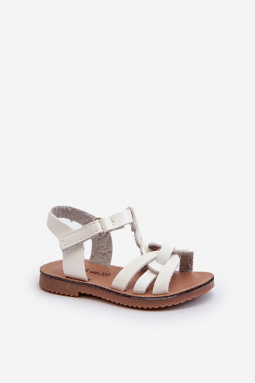 Sandali da bambino con chiusure adesive nel colore bianco Marimona 2