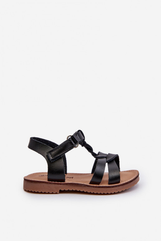 sandali Bambini con chiusure adesive colore nero Sarniema