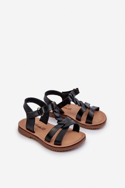 sandali Bambini con chiusure adesive colore nero Sarniema