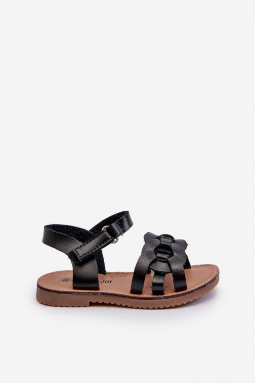 sandali da bambino con chiusure adesive colore nero Venikoria