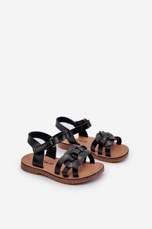 sandali da bambino con chiusure adesive colore nero Venikoria