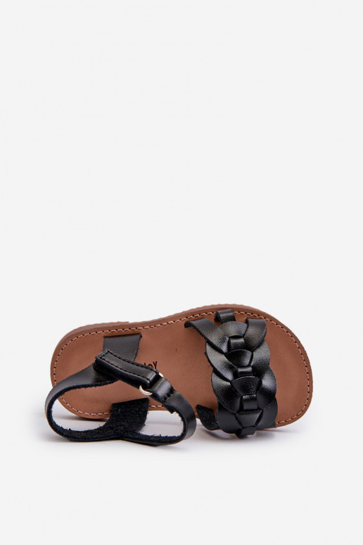 sandali da bambino con chiusure adesive colore nero Venikoria