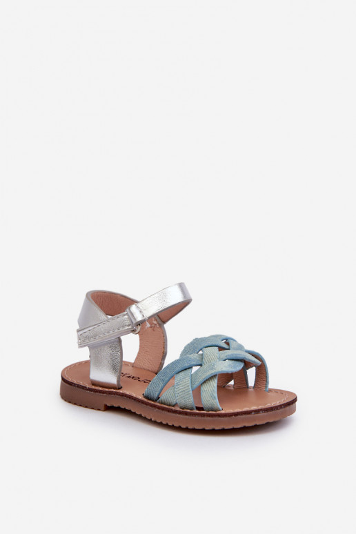 sandali bambini con chiusure adesive Z Przeplatającymi Się Paseczkami colore blu Dianttha sandali bambini con chiusure adesive Z Przeplatającymi Się Paseczkami colore blu Dianttha