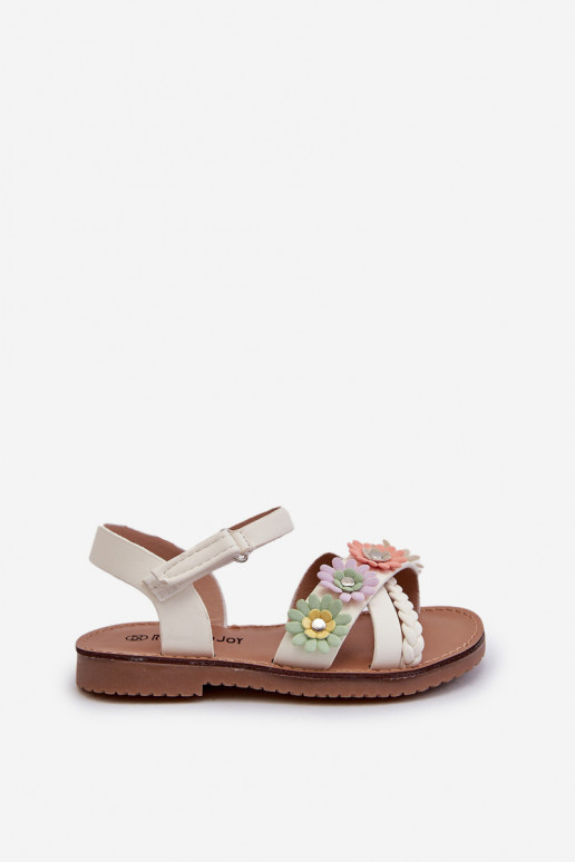 sandali da bambino con chiusure adesive Con fiori in Nestalee bianco