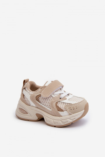 Scarpe sportive per bambini Scarpe modello sneakers con chiusure adesive beige Rulagia 2
