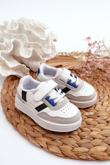 Scarpe sportive per bambini del modello classico nel colore bianco-blu Marlin