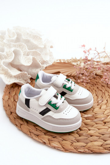 Scarpe sportive per bambini del modello classico Colore bianco-verde Marlin