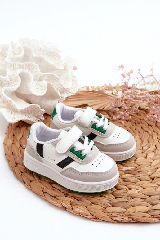 Scarpe sportive per bambini del modello classico Colore bianco-verde Marlin