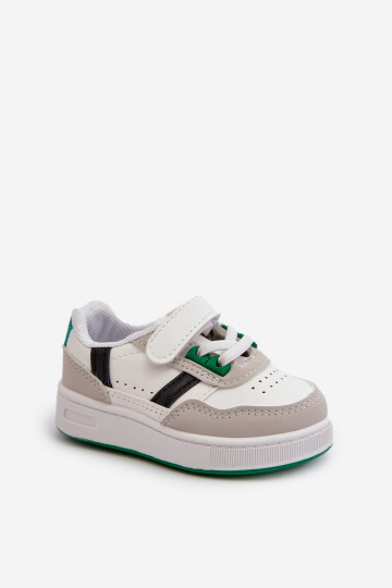 Scarpe sportive per bambini del modello classico Colore bianco-verde Marlin 2