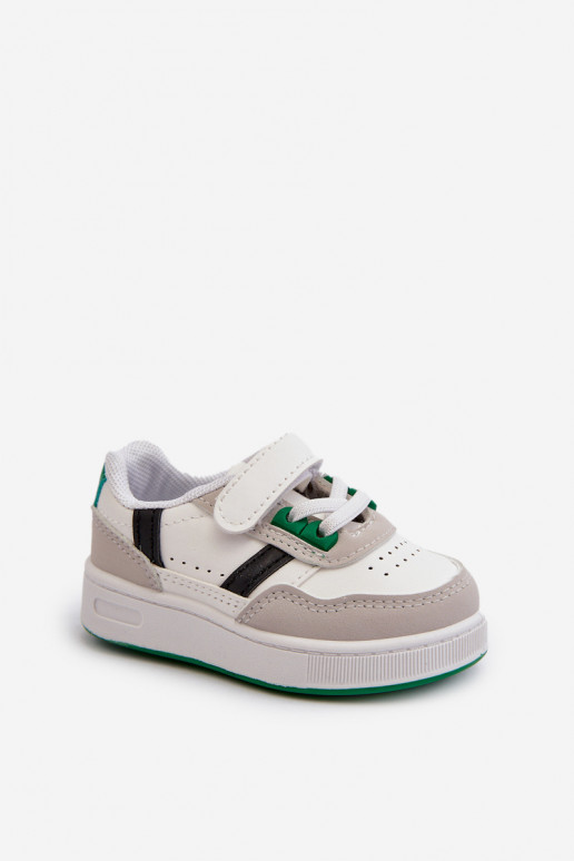 Scarpe sportive per bambini del modello classico Colore bianco-verde Marlin