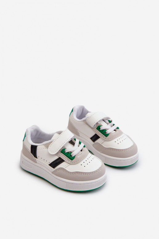 Scarpe sportive per bambini del modello classico Colore bianco-verde Marlin