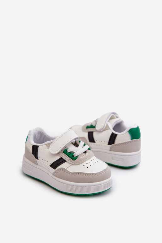 Scarpe sportive per bambini del modello classico Colore bianco-verde Marlin