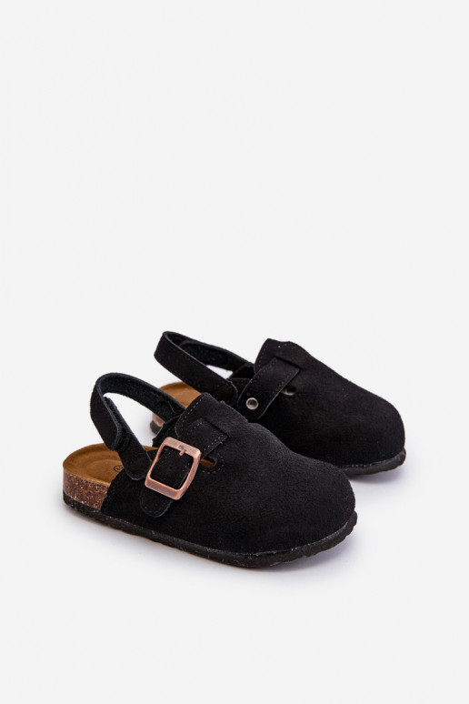 Ciabatte Bambini con plateau in colore nero Vulagia