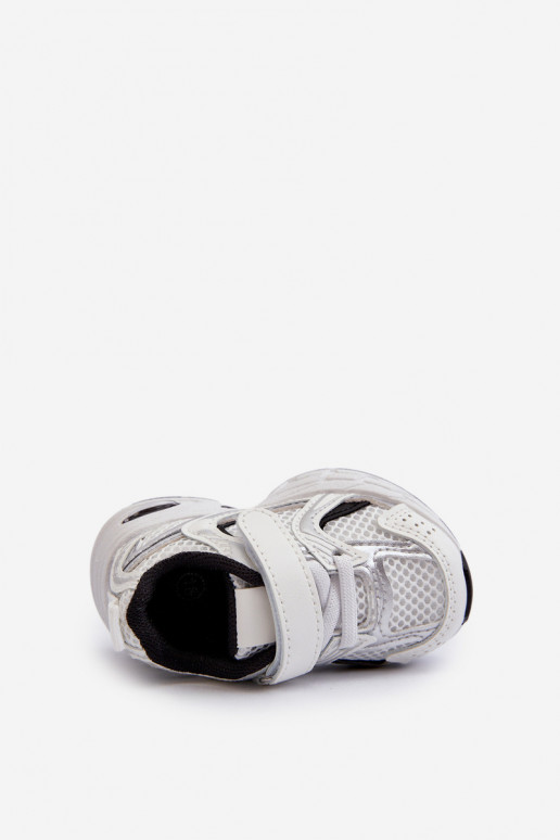 Scarpe sportive per bambini Scarpe modello sneakers con chiusure adesive Colore bianco-nero Ephona