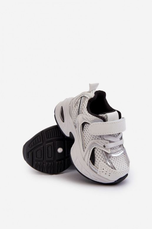 Scarpe sportive per bambini Scarpe modello sneakers con chiusure adesive Colore bianco-nero Ephona