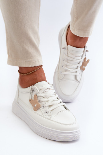 scarpe per il tempo libero scarpe sportive con plateau con ornamenti colore bianco Vinceza 13613