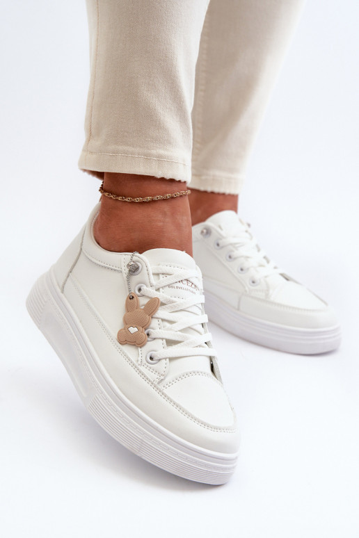 scarpe per il tempo libero scarpe sportive con plateau con ornamenti colore bianco Vinceza 13613