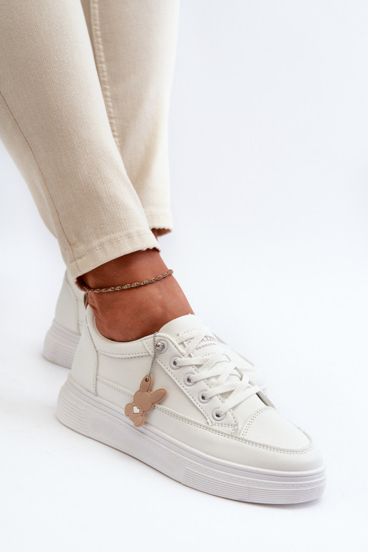 scarpe per il tempo libero scarpe sportive con plateau con ornamenti colore bianco Vinceza 13613
