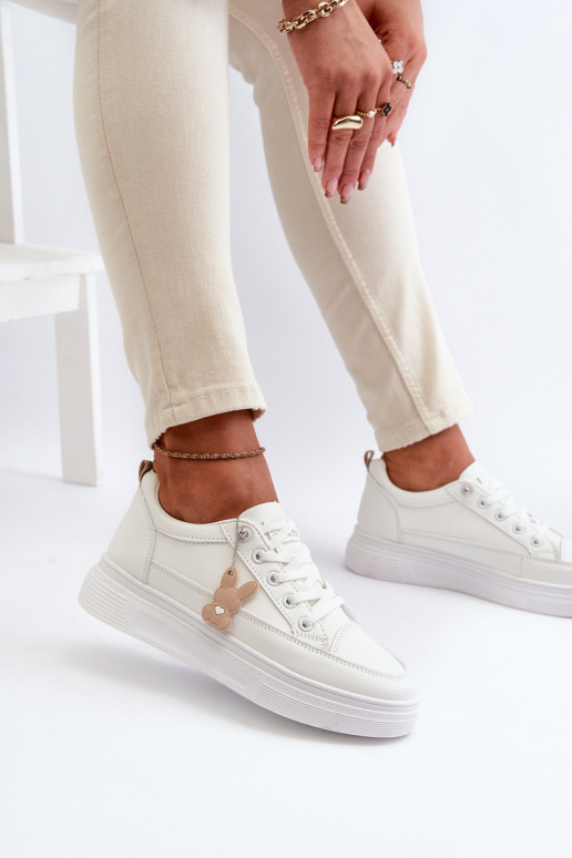 scarpe per il tempo libero scarpe sportive con plateau con ornamenti colore bianco Vinceza 13613