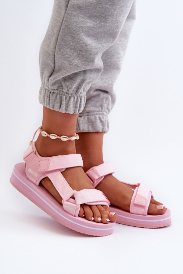 Sandali da donna con plateau Big Star NN274A533 colore rosa 2