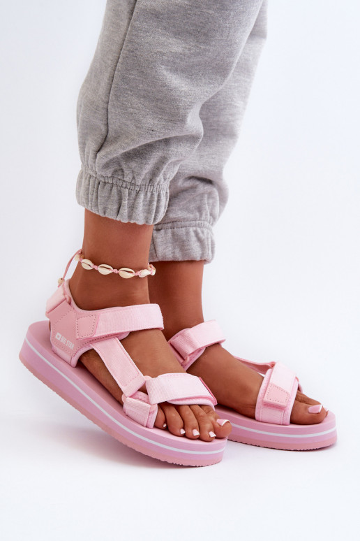 Sandali da donna con plateau Big Star NN274A533 colore rosa