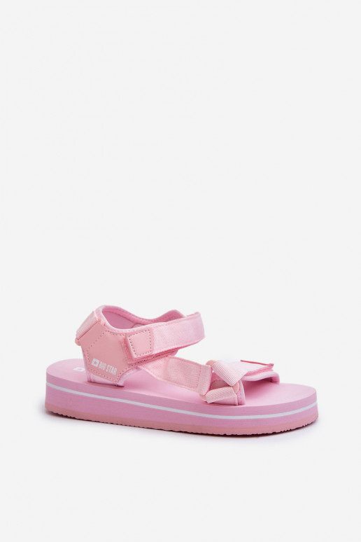 Sandali da donna con plateau Big Star NN274A533 colore rosa