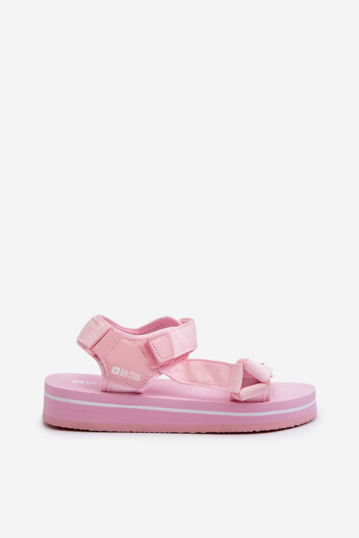 Sandali da donna con plateau Big Star NN274A533 colore rosa