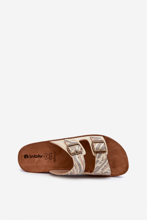 Comode ciabatte da donna con fibbie Inblu CP000045 colore oro