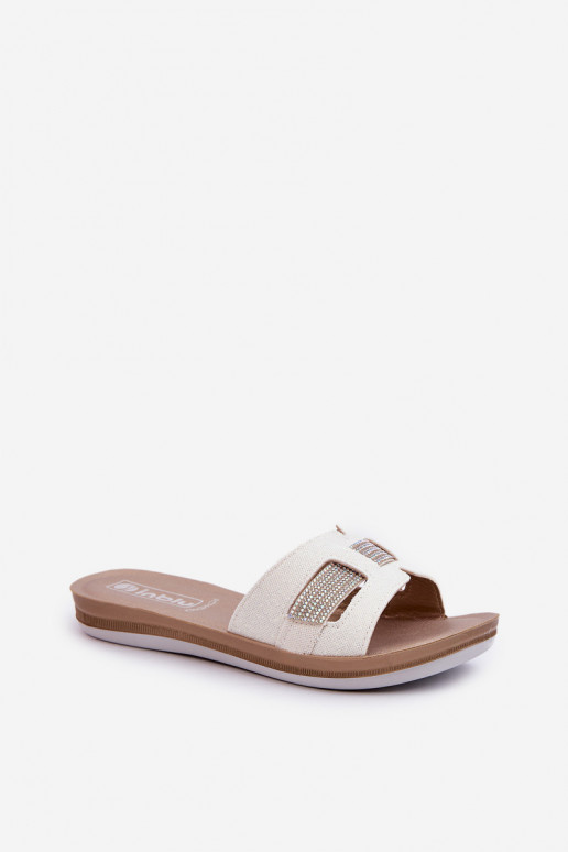 Comode ciabatte lucide Inblu BA000050 bianche