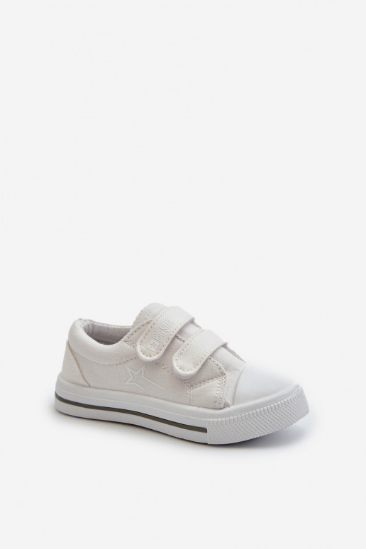 Scarpe per il tempo libero da bambino con chiusure adesive Big Star NN374117 colore bianco