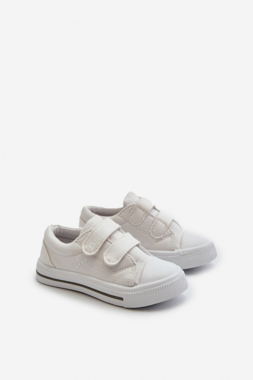 Scarpe per il tempo libero da bambino con chiusure adesive Big Star NN374117 colore bianco