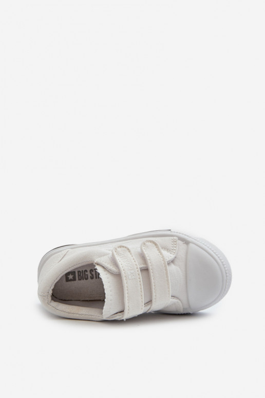 Scarpe per il tempo libero da bambino con chiusure adesive Big Star NN374117 colore bianco